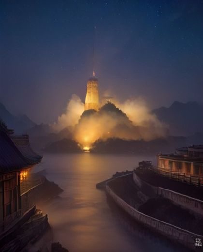 香港维多利亚港城市夜景与报纸头版叠影，蓝金色调，象征陈冠希照片事件在2008年对香港娱乐圈造成的深远冲击与舆论风暴